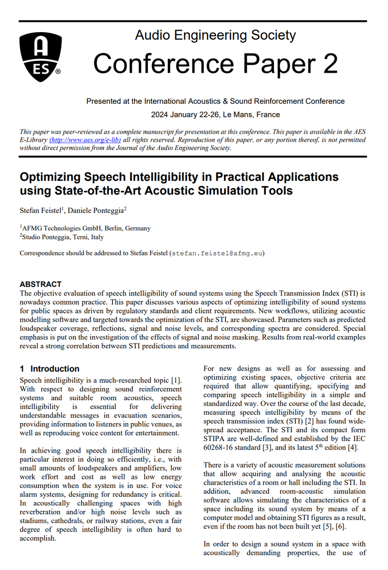 Optimizing Speech Intelligibility in Practical Applications using State-of-the-Art Acoustic Simulation Tools