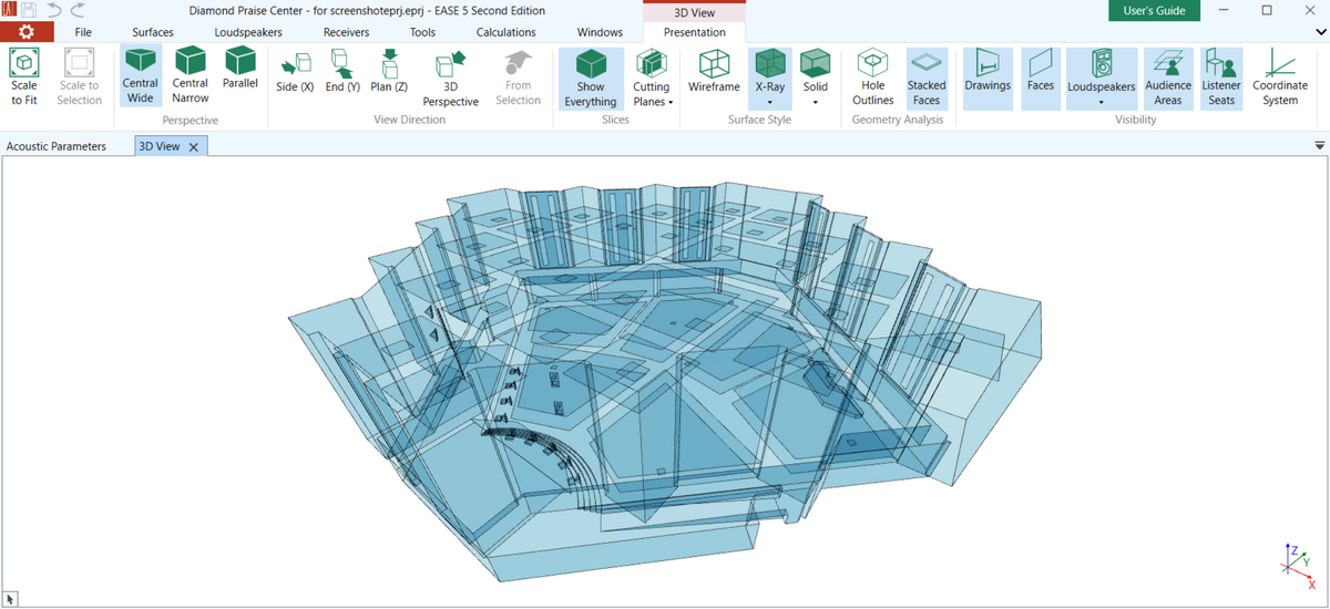 AFMG EASE 5 Full DWG 3D model import from AutoCAD, Rhino, and SketchUp