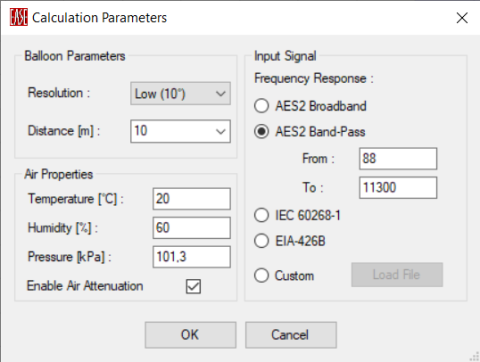 Calculation Parameters GLLViewer