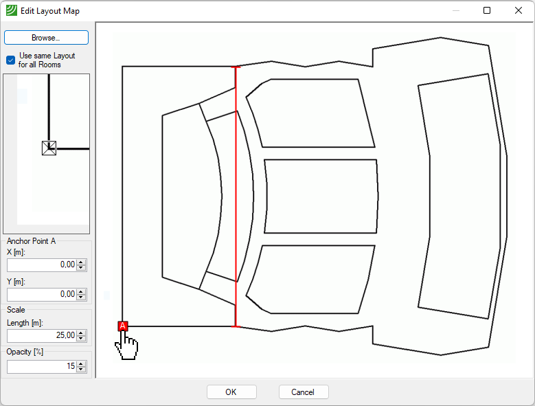 Edit Layout Map window.