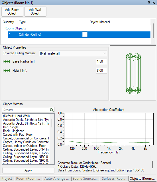 Object example: Cylinder.