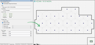 Example of loudspeakers automatically arranged.