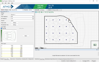 Example of room outline being defined based on imported top view drawing.