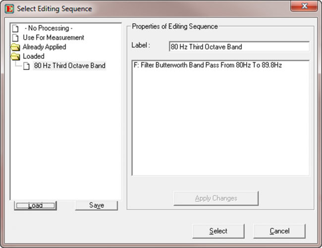 Select Editing Sequence