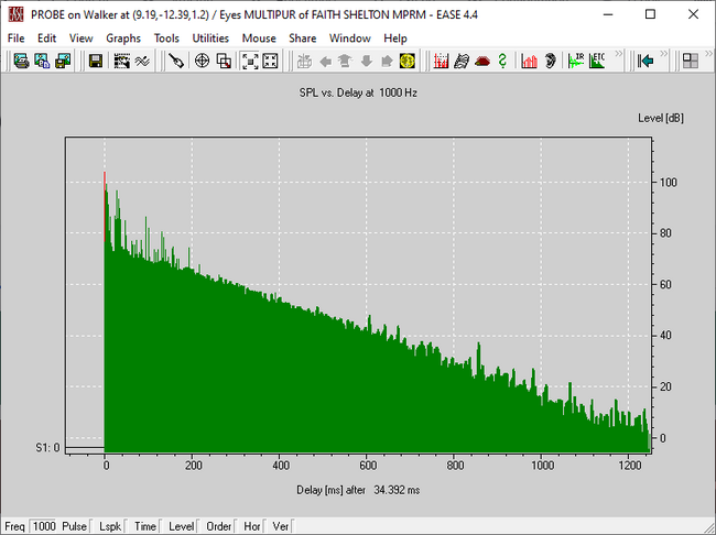 Reflectogram displayed in the Probe module.