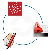 EASE, SketchUp and AutoCAD icons on a circle.