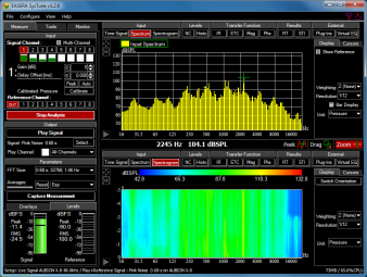Acoustical Feedback Detection with Spectrogram (Black Color Scheme)