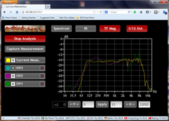 Web Interface in a browser