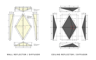 Acoustic design of Lithuanian State Symphony Orchestra Hall. Reflectors drawings.